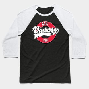 Bari italy vintage style logo Baseball T-Shirt